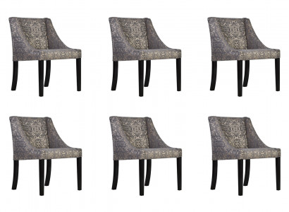 6x Still Stull Polster Design Lounge Club Sëtz Lehn Garnitur Fotell CHANL Nei